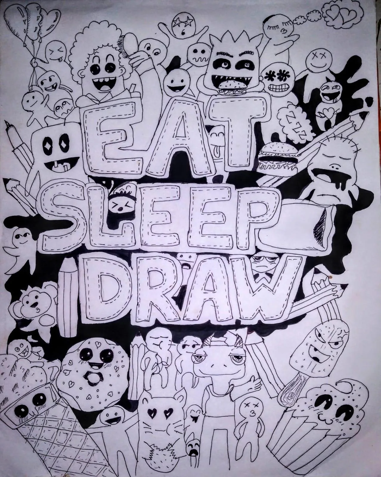 Creative moment doodle artwork
